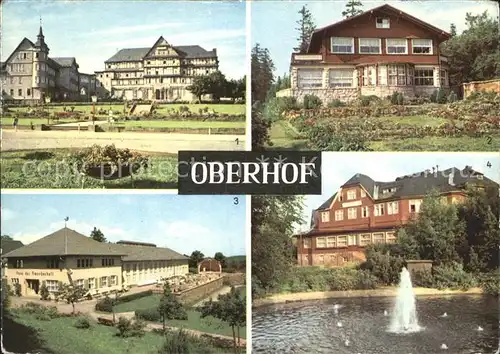 Oberhof Thueringen Ernst Thaelmann Haus Cafe Luisensitz Haus der Freundschaft FDGB Heim Stachanow Kat. Oberhof Thueringen