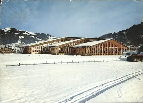 Gstaad Hallenbad Winterpanorama Kat. Gstaad