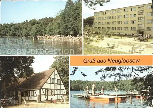 Neuglobsow Badestrand Stechlinsee FDGB Erholungsheim Gaststaette Fontanehaus Kat. Stechlin