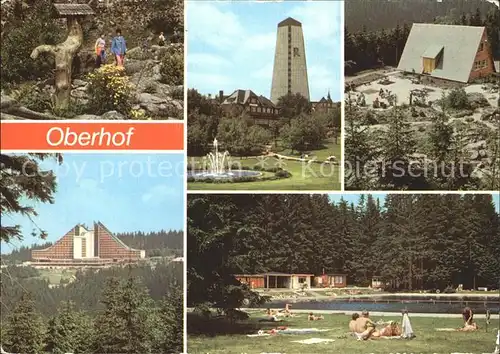 Oberhof Thueringen Botanischer Garten Gebirgsflora FDGB Erholungsheim Interhotel Panorama Schwimmbad Kat. Oberhof Thueringen