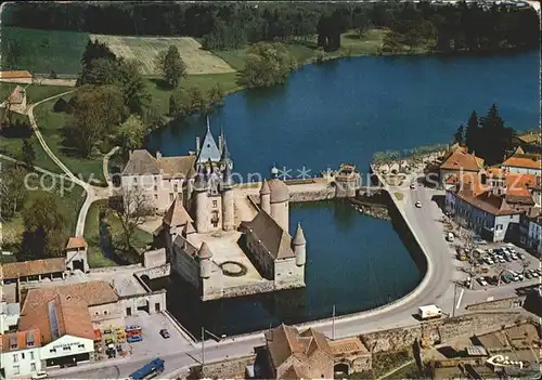 La Clayette Chateau vue aerienne Schloss Fliegeraufnahme Kat. La Clayette