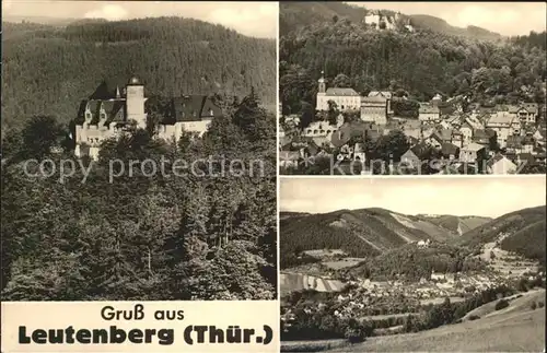 Leutenberg Thueringen Schloss Ortsansicht mit Kirche Kat. Leutenberg