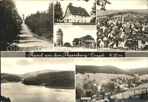 Auersberg Wildenthal Aussichtsturm Berghaus Buehlhaus Talsperre Sosa Kat. Eibenstock