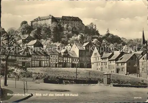 Blankenburg Harz Blick auf das Schloss SV Heim Kat. Blankenburg