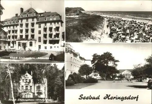 Heringsdorf Ostseebad Usedom FDGB Erholungsheime Strand Kulturhaus Kat. Heringsdorf