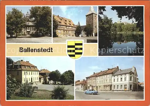 Ballenstedt Rathaus Alter Markt Schlossteich Wilhelm Pieck Allee Rudolf Breitscheid Platz Kat. Ballenstedt