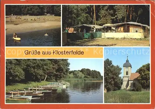 Klosterfelde Badestelle Lottschesee Zeltplatz Dorfkirche Kat. Wandlitz