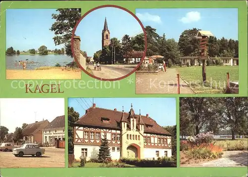 Kagel Bauernsee Kirche Naherholungszentrum Dorfstrasse Kinderferienlager Parkanlagen Kat. Gruenheide Mark