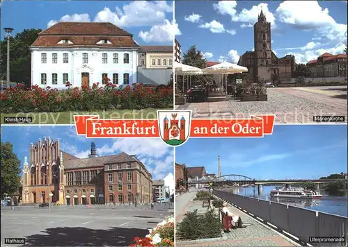 Frankfurt Oder Kleisthaus Marienkirche Uferpromenade Bruecke Rathaus Kat. Frankfurt Oder