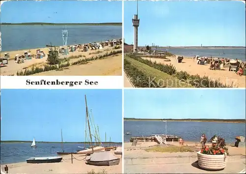 Grosskoschen Senftenberger See Strand Promenade Anleger Turm Kat. Senftenberg