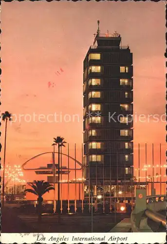 Los Angeles California International Airport Theme Building at night Kat. Los Angeles