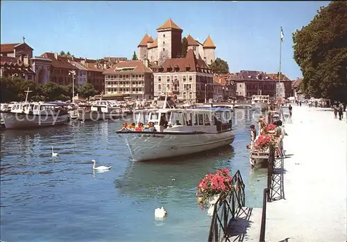 Annecy Haute Savoie Lac Pur Port Bateaux Chateau des Ducs de Nemours Kat. Annecy