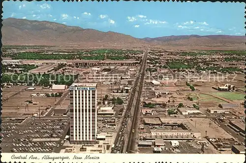 Albuquerque Central Avenue First National Bank Building aerial view Kat. Albuquerque