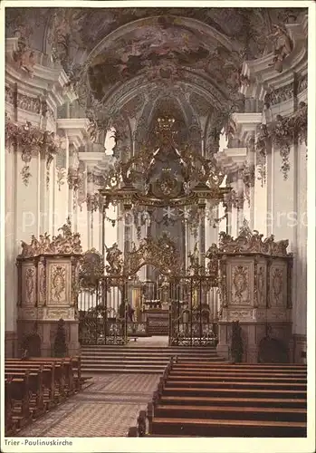Trier Paulinuskirche Fresken Entwurf Balthasar Neumann 1732 Kat. Trier