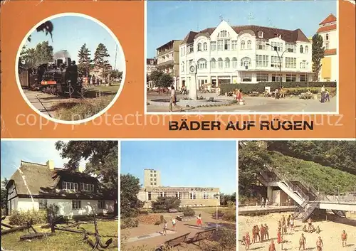 Baabe Ostseebad Ruegen Baabe Schmalspurbahn Binz Kaufhaus Promenade FDGB Restaurant Goehren Museum Sellin Treppe Strand Kat. Baabe