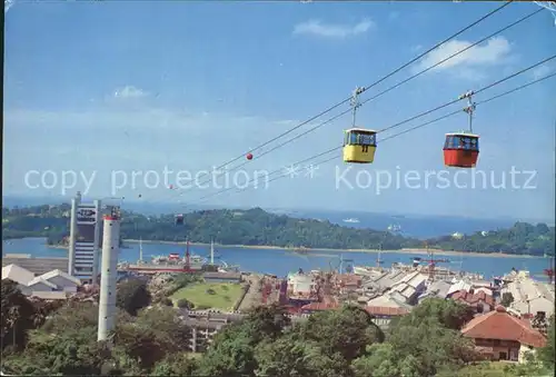 Singapore Cable Cars from Mt Faber to Sentosa Kat. Singapore
