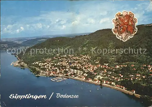 Sipplingen am Bodensee Fliegeraufnahme Wappen Kat. Sipplingen