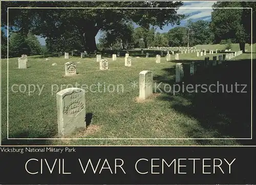 Vicksburg Mississippi Civil War Cemetery National Military Park Kat. Vicksburg