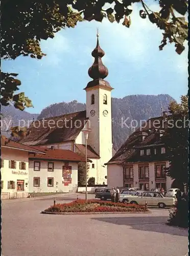Inzell Dorfplatz Kirche Kat. Inzell