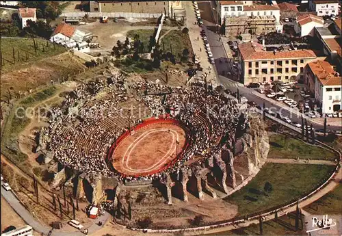 Frejus Arenes romaines un jour de Corrida vue aerienne Kat. Frejus