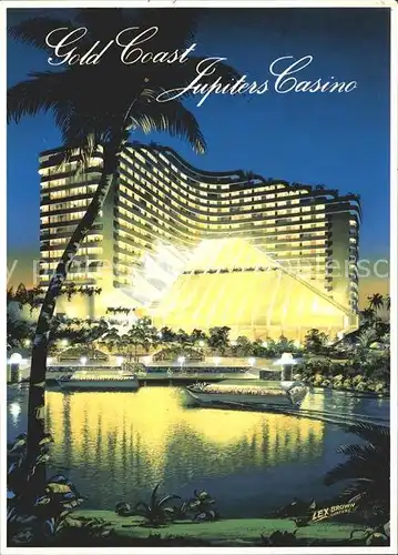 Gold Coast Australia Jupiters Casino Conrad International Hotel at night Kat. Gold Coast