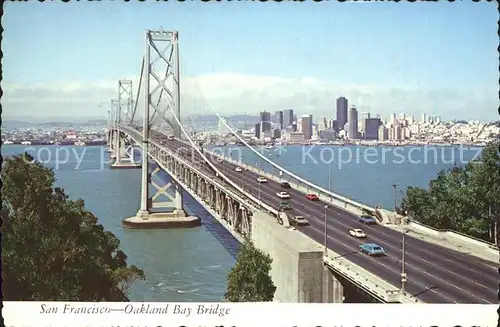 San Francisco California Oakland Bay Bridge Francisco Bay Skyline Kat. San Francisco