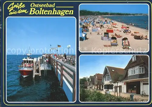 Boltenhagen Ostseebad Bootsanleger Strand Ortspartie Kat. Ostseebad Boltenhagen
