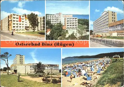 Binz Ruegen FDGB Erholungsheime Urlauberrestaurant Strand Kat. Binz