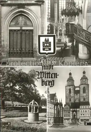 Wittenberg Lutherstadt Thesentuer Schlosskirche Augusteum Luthers Grab Marktplatz Stadtkirche Kat. Wittenberg