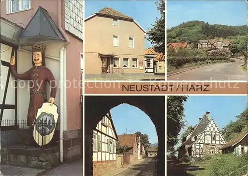 Neustadt Harz Roland Statue FDGB Gaststaette Kurhaus Torstrasse Kat. Neustadt Harz