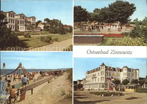 Zinnowitz Ostseebad Promenade der Voelkerfreundschaft Minisportanlage Kegelbahn Strand Ferienheim IG Wismut Glueck auf