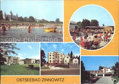 Zinnowitz Ostseebad Strand Boulevard Cafe Kulturhaus Ferienheim IG Wismut Traditionsgaststaette