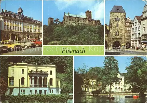 Eisenach Thueringen Stadtschloss Wartburg Nikolaitor Platz der Deutsch Sowjetischen Freundschaft Museum Prinzenteich Kat. Eisenach