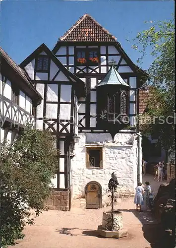 Eisenach Thueringen Wartburg Burgvogtei Nuernberger Erker venezianischer Brunnen Kat. Eisenach