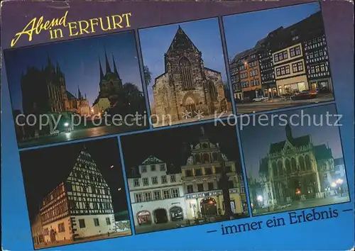 Erfurt Abend in der Innenstadt Kat. Erfurt