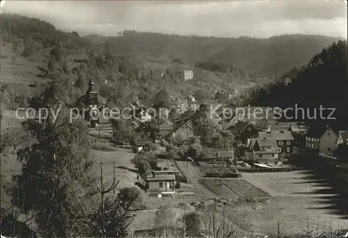 Biberau Gesamtansicht Thueringer Wald Kat. Schleusegrund