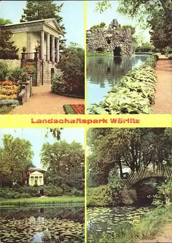 Woerlitz Landschaftspark Floratempel Stein Pantheon Sonnenbruecke Kat. Woerlitz