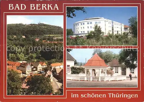 Bad Berka Blick zum Adelsberg Paulinenturm Zentralklinik Goethebrunnen Kat. Bad Berka