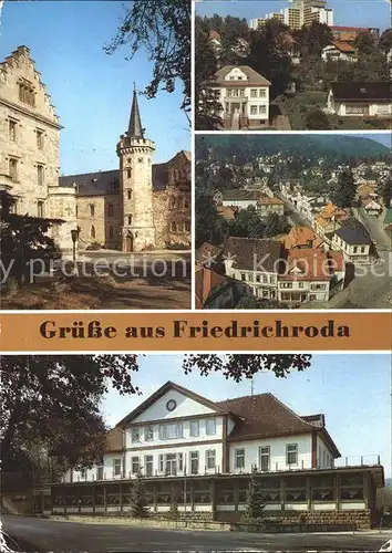 Friedrichroda Schloss Reinhardsbrunn FDGB Erholungsheim Bebel Kirchturm Parkhotel Kat. Friedrichroda