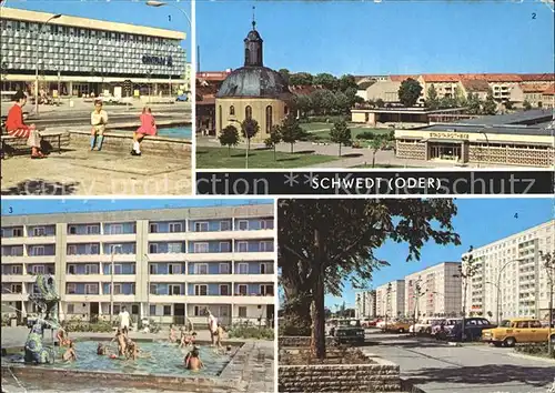 Schwedt Oder Centrum Warenhaus Teilansicht Wohnkomplex VI Lenin Allee Kat. Schwedt