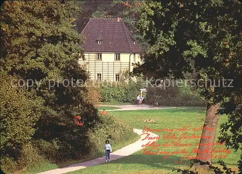 Weimar Thueringen Goethes Gartenhaus Park Kat. Weimar