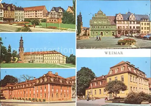 Weimar Thueringen Markt Schloss Haus der Charlotte von Stein Renaissancehaeuser Markt Wittumspalais Kat. Weimar