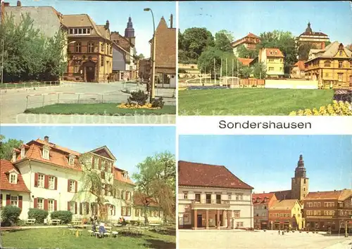 Sondershausen Thueringen Wilhelm Pieck Strasse Schloss HOG Zum Possen Rathaus Kat. Sondershausen