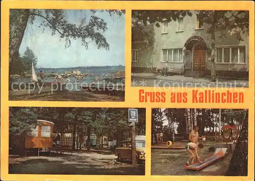 Kallinchen Badestrand See Gaststaette Minigolf Campingplatz Kat. Zossen