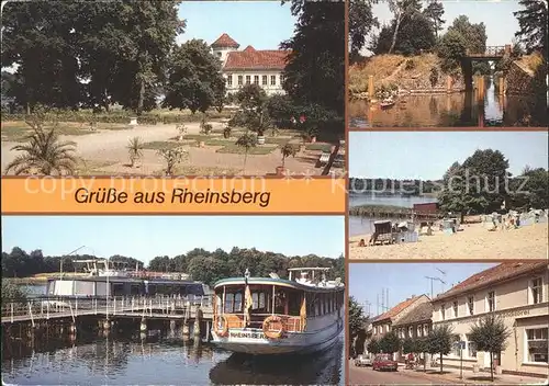 Rheinsberg Orangerie Schlosspark Anlegestelle Weisse Flotte Schlabornbruecke Freibad Grienericksee Seestrasse Kat. Rheinsberg