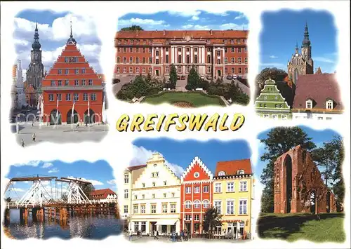 Greifswald Mecklenburg Vorpommern Sehenswuerdigkeiten der Universitaetsstadt Kat. Greifswald