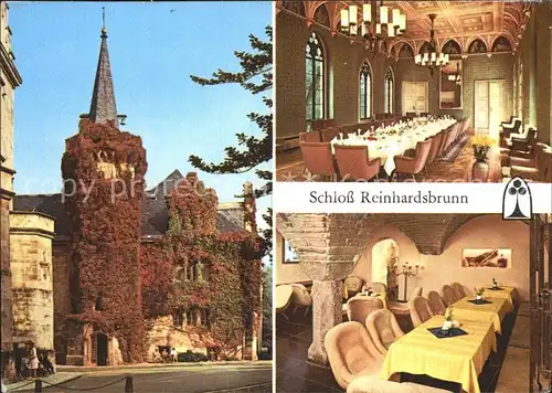 Reinhardsbrunn Schloss Hotelkombinat Ahnensaal Kellerbar Kat. Friedrichroda