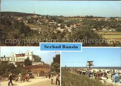 Bansin Ostseebad Dorfansicht FDGB Erholungsheim Promenade Strand Kat. Heringsdorf