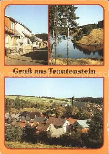 Trautenstein Harz Saegemuehlenstrasse Vorbecken Rappbode Ortsansicht mit Kirche Kat. Hasselfelde