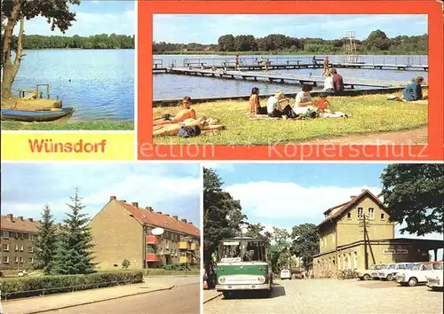 Wuensdorf Wuensdorfer See Badestrand AWG Wohnanlage Bahnhof Kat. Zossen